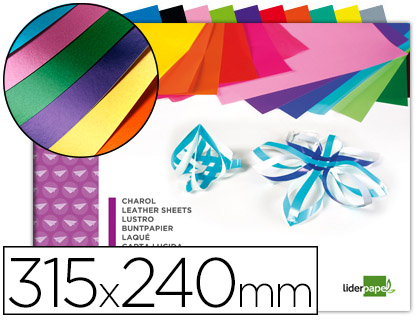 BLOC TRABAJOS MANUALES LIDERPAPEL CHAROL 240X315MM 10 HOJAS COLORES SURTIDOS