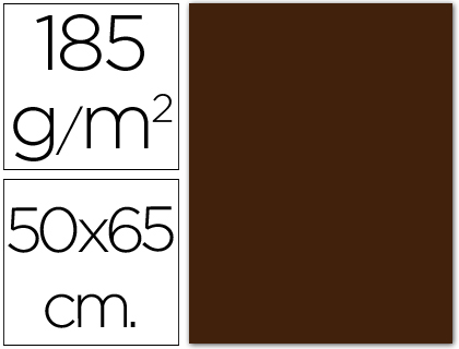 CARTULINA GUARRO MARRON CHOCOLATE 50X65 CM 185 GR