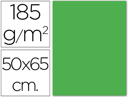 CARTULINA GUARRO VERDE MANZANA 50X65 CM 185 GR