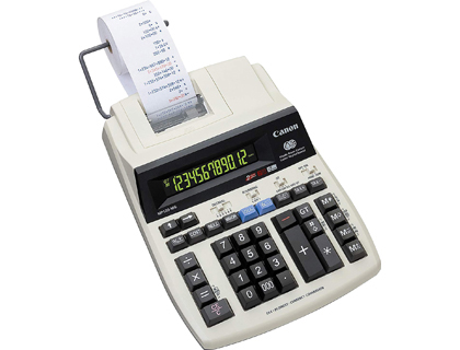 CALCULADORA CANON IMPRESORA MP120 MG ES II PANTALLA LCD ENCHUFE CORRIENTE 12 DIGITOS COLOR GRIS