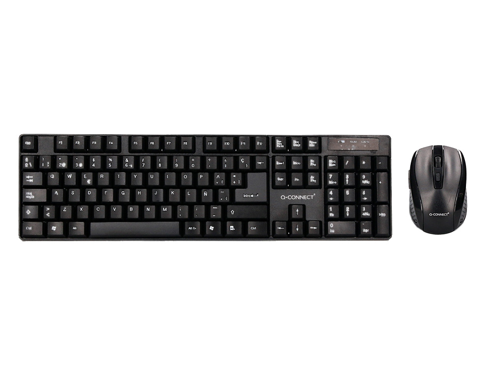 SET TECLADO + RATON INALAMBRICO Q-CONNECT 2.4G NEGRO COMPATIBLE WINDOWS