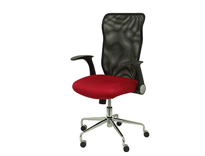 SILLA DE DIRECCION PYC RESPALDO ALTO REGULABLE EN ALTURA ROJO ALTO 1010+70 MM ANCHO 610 MM PROF 550 MM