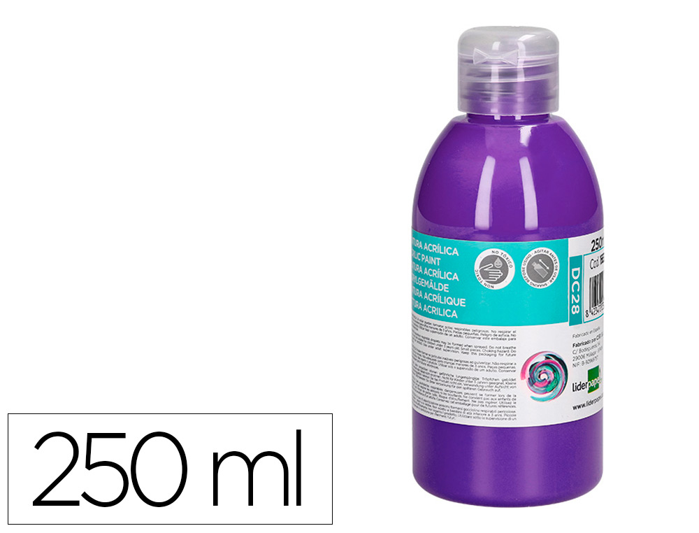 PINTURA ACRILICA LIDERPAPEL BOTE DE 250 ML VIOLETA