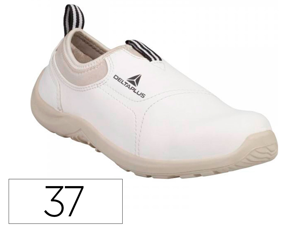 ZAPATOS DE SEGURIDAD DELTAPLUS MICROFIBRA PU SUELA PU MONO-DENSIDAD COLOR BLANCO TALLA 37