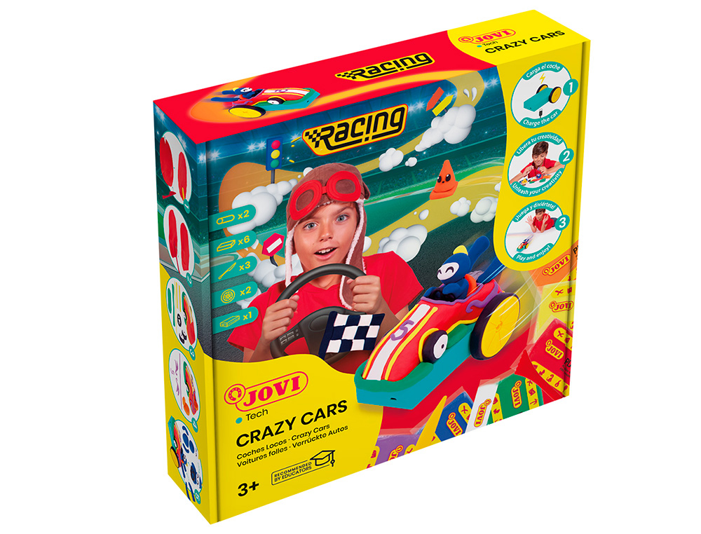 JUEGO JOVI PLASTILINA JOVITECH CRAZY CARS FANTASY KIT