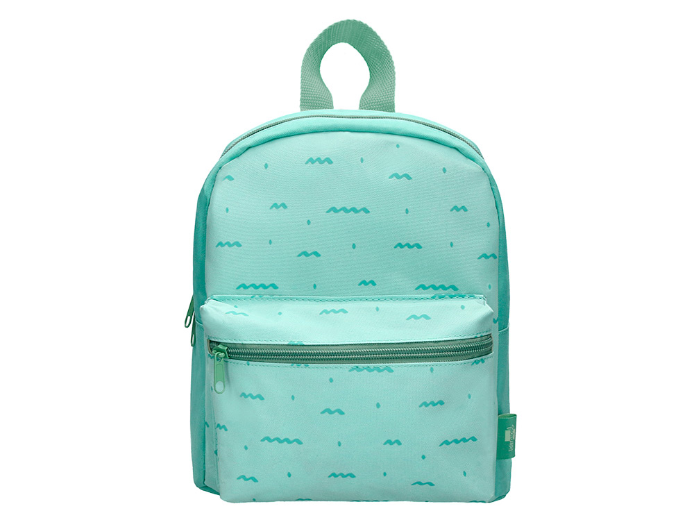 CARTERA PREESCOLAR LIDERPAPEL MOCHILA INFANTIL DISEO VERDE 250X115X210 MM