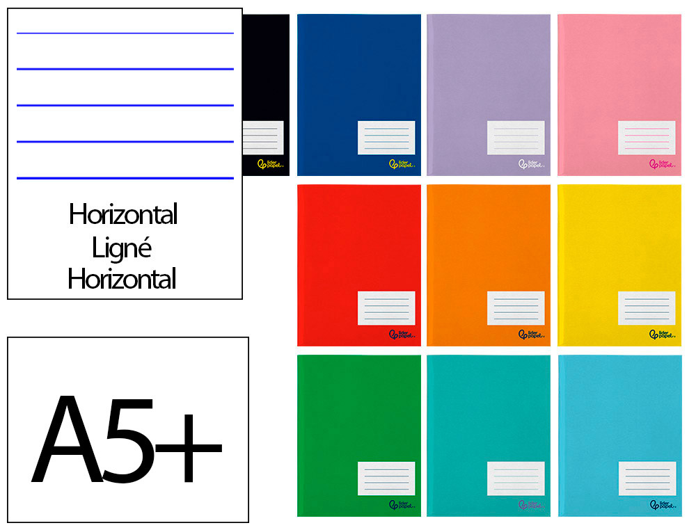 LIBRETA LIDERPAPEL SMART A5 PLUS 32 HOJAS 75GR HORIZONTAL CON MARGEN