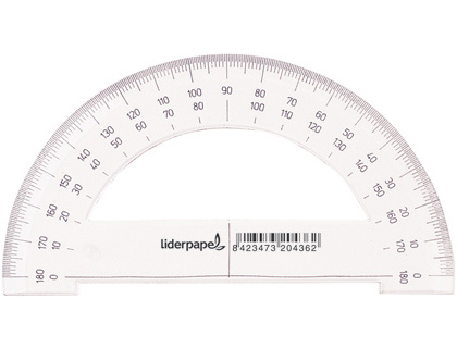 SEMICIRCULO LIDERPAPEL 14 CM PLASTICO