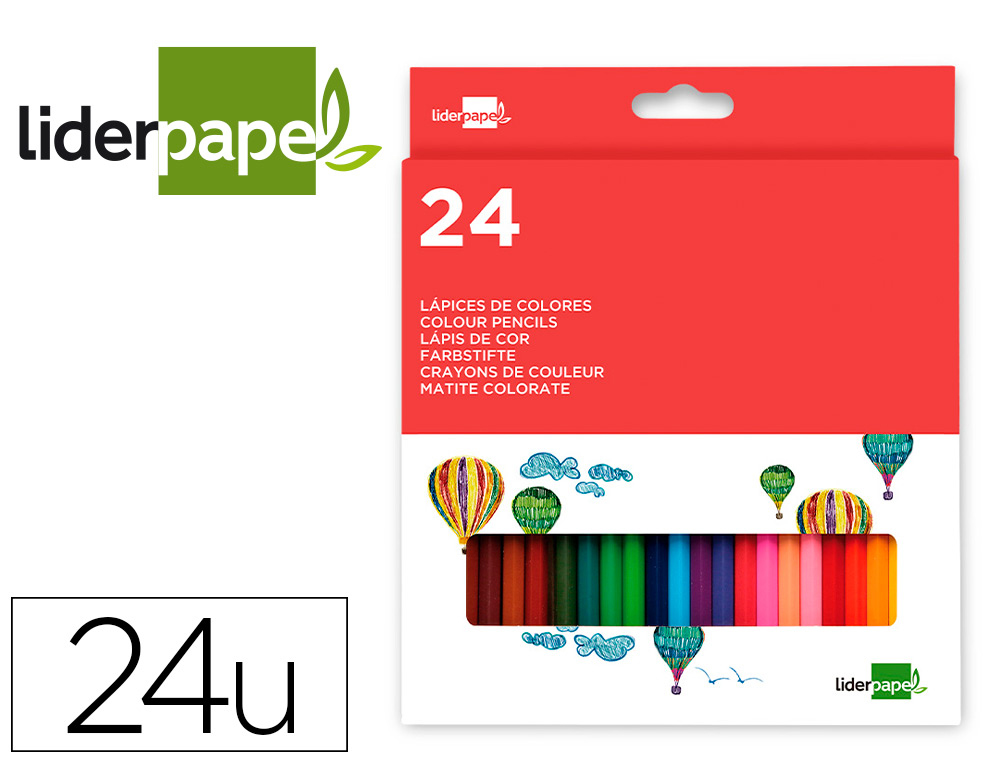 LAPICES DE COLORES LIDERPAPEL CAJA DE 24 UNIDADES COLORES SURTIDOS