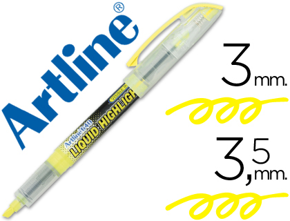 ROTULADOR ARTLINE FLUORESCENTE EK-640 AMARILLO PUNTA BISELADA