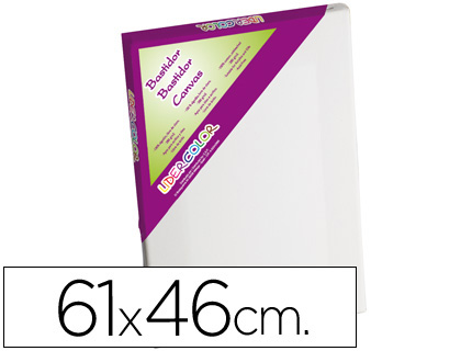 BASTIDOR LIDERPAPEL 12P LIENZO GRAPADO TRASERO ALGODON 100% MARCO PAWLONIA 1,8X3,8 CM BORDES MADERA 61X46 CM