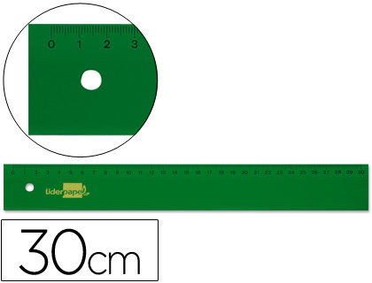 REGLA LIDERPAPEL 30 CM ACRILICO VERDE