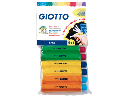 PORTATIZAS PLASTICO GIOTTO BLISTER DE 5+1 DE REGALO