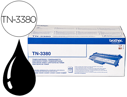 TONER BROTHER TN-3380 PARA IMPRESORAS HL-5440D/5450DN/5470DW/6180DW 8000 PAG