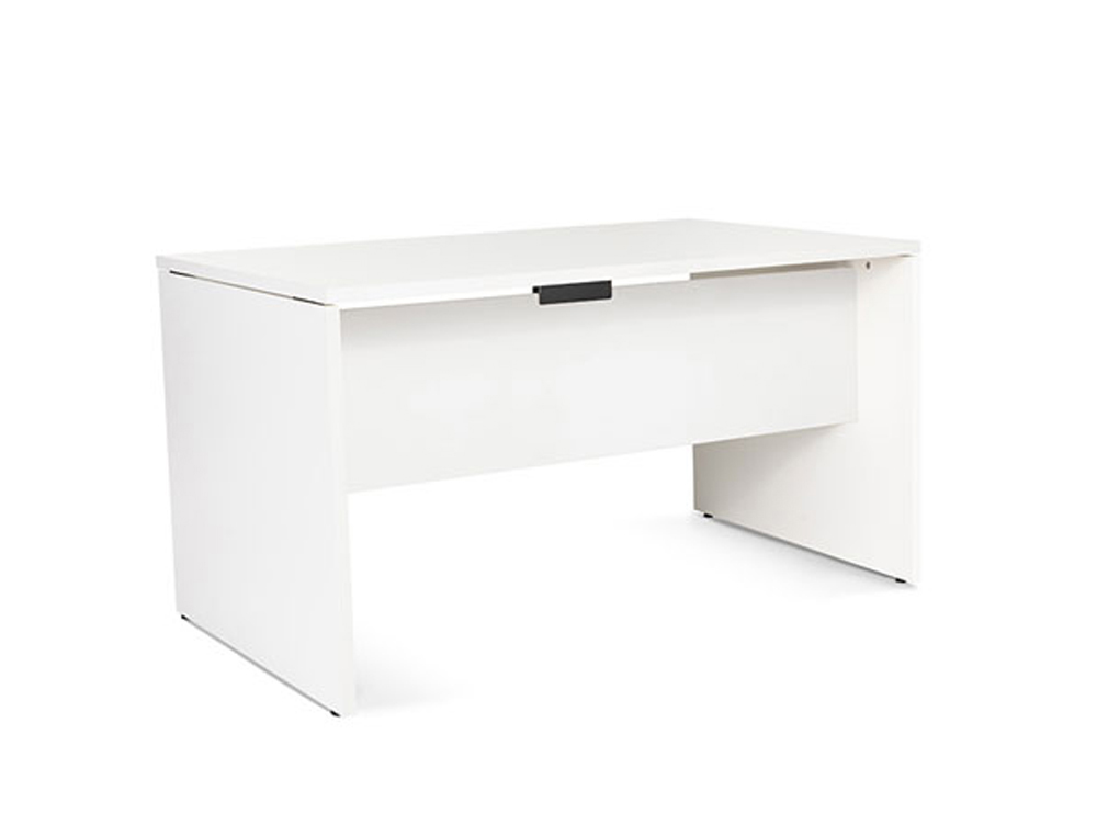 MESA OFICINA ROCADA SERIE WORK 140X80 CM ACABADO AW04 BLANCO/BLANCO