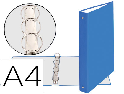 CARPETA DE 4 ANILLAS 30MM REDONDAS EXACOMPTA DIN A4 CARTON FORRADO AZUL CLARO