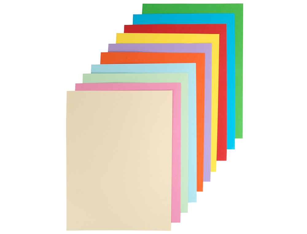 BLOC TRABAJOS MANUALES LIDERPAPEL CARTULINA 240X315MM 10 HOJAS COLORES SURTIDOS