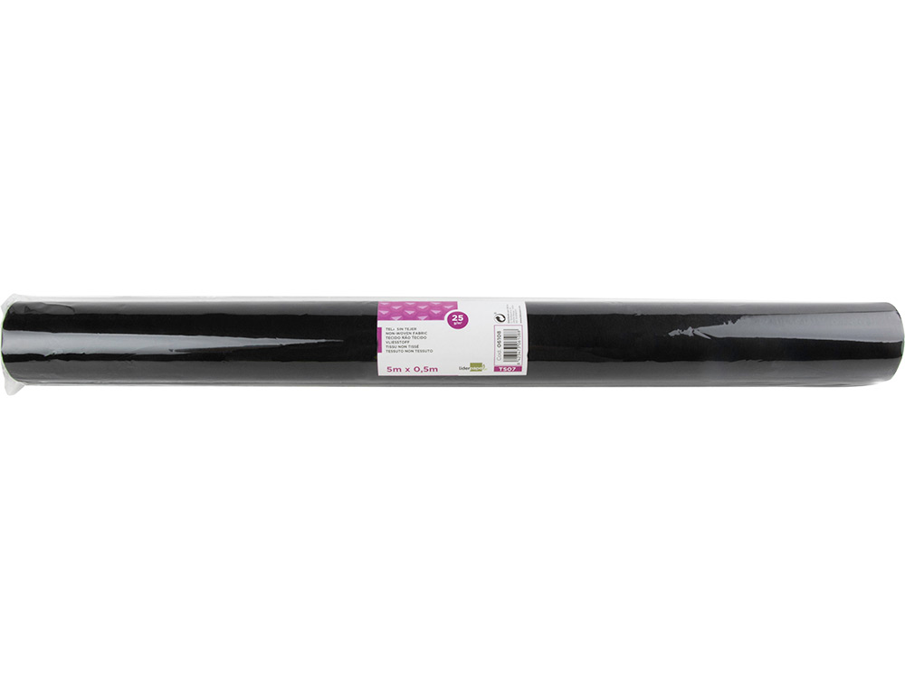TEJIDO SIN TEJER LIDERPAPEL TERILENO 25 G/M2 ROLLO DE 5 MT NEGRO