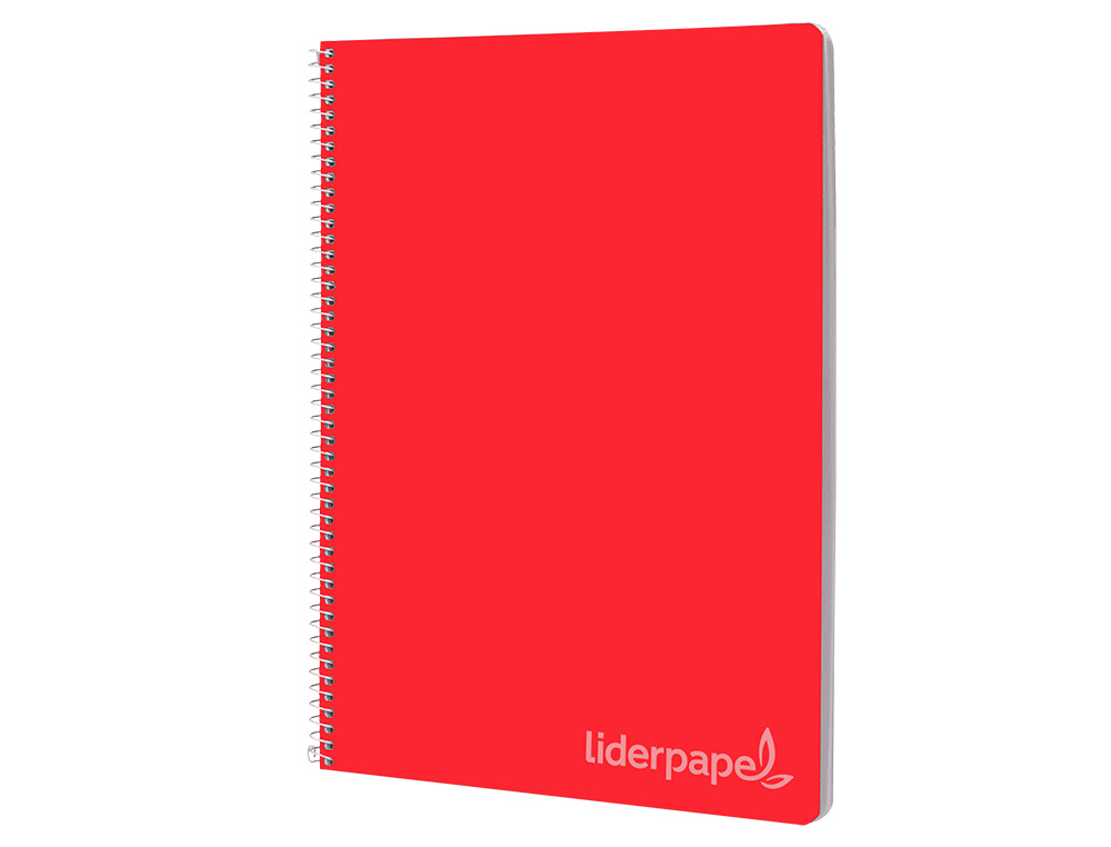 CUADERNO ESPIRAL LIDERPAPEL FOLIO WITTY TAPA DURA 80H 75GR CUADRO 4MM CON MARGEN COLORES SURTIDOS