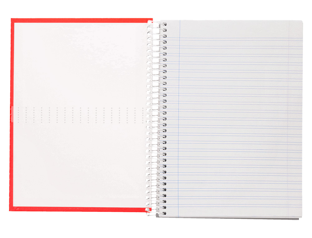 CUADERNO ESPIRAL LIDERPAPEL A4 CRAFTY TAPA FORRADA 80H 90 GR PAUTA ESTRECHA 2,5MM CON MARGEN COLORES SURTIDOS