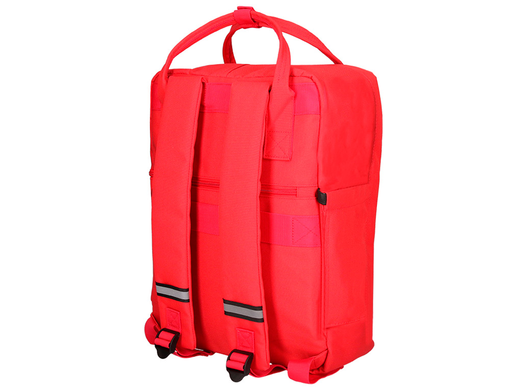 CARTERA ANTARTIK MOCHILA 2 ASAS Y BOLSILLOS EXTERIORES ROJO 300X115X390 MM