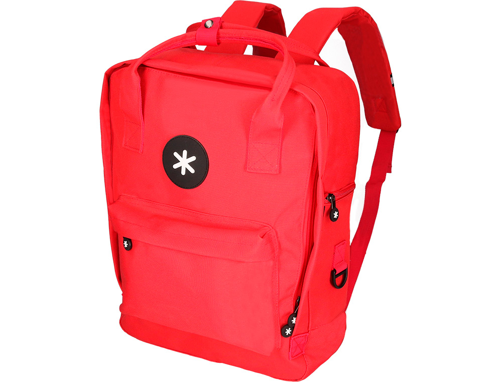 CARTERA ANTARTIK MOCHILA 2 ASAS Y BOLSILLOS EXTERIORES ROJO 300X115X390 MM