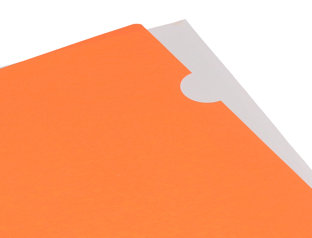 CARPETA LIDERPAPEL DOSSIER UERO POLIPROPILENO DIN A4 NARANJA FLUOR OPACO 20 HOJAS