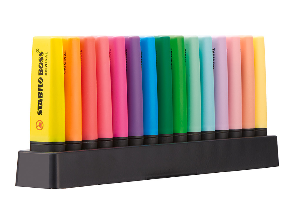 ROTULADOR STABILO BOSS FLUORESCENTE 70 BLISTER DE 15 UNIDADES COLORES SURTIDOS