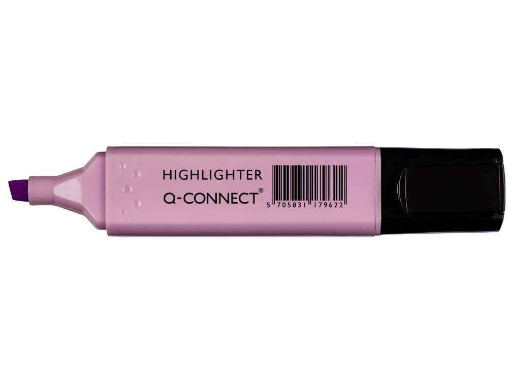 ROTULADOR Q-CONNECT FLUORESCENTE PASTEL VIOLETA PUNTA BISELADA
