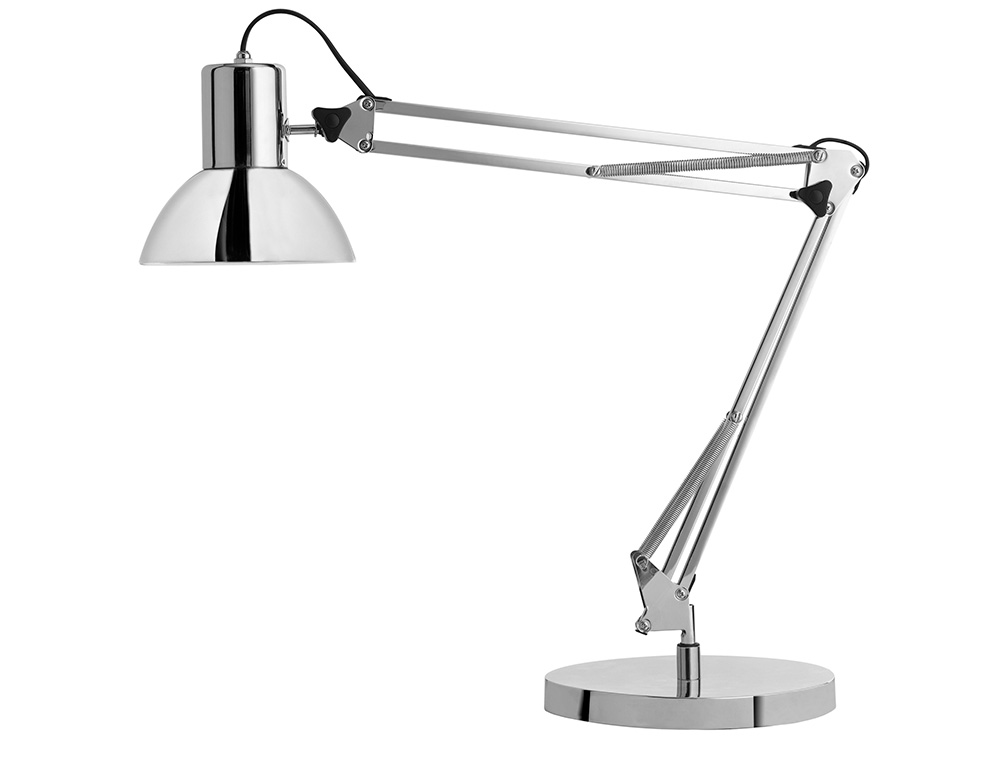 LAMPARA DE ESCRITORIO UNILUX LED 11W 915LM BRAZO GIRATORIO 360º GRIS METALIZADO