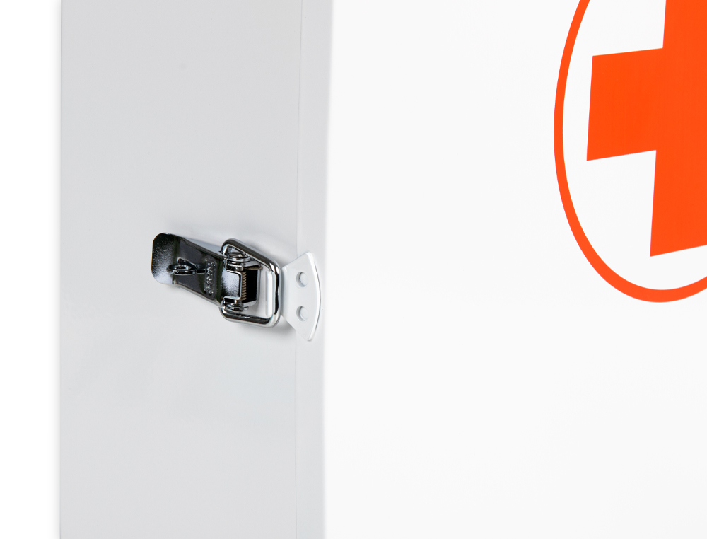 BOTIQUIN Q-CONNECT METALICO 4 COMPARTIMENTOS VACIO PRIMEROS AUXILIOS 275X300X120 MM