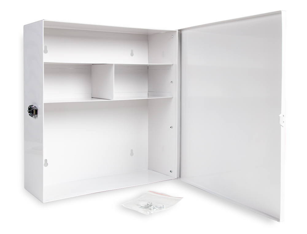 BOTIQUIN Q-CONNECT METALICO 4 COMPARTIMENTOS VACIO PRIMEROS AUXILIOS 275X300X120 MM