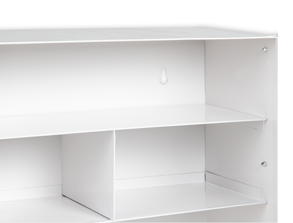 BOTIQUIN Q-CONNECT METALICO 4 COMPARTIMENTOS VACIO PRIMEROS AUXILIOS 275X300X120 MM