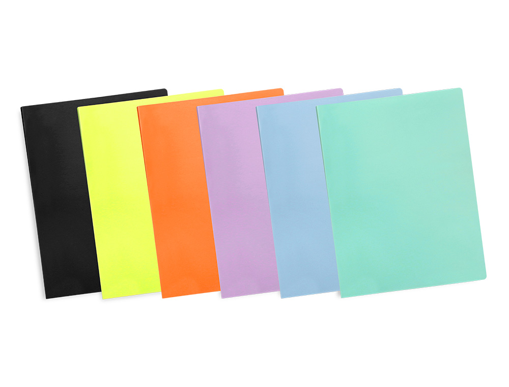 CARPETA LIDERPAPEL ESCAPARATE 60 FUNDAS POLIPROPILENO DIN A4 NEGRO OPACO