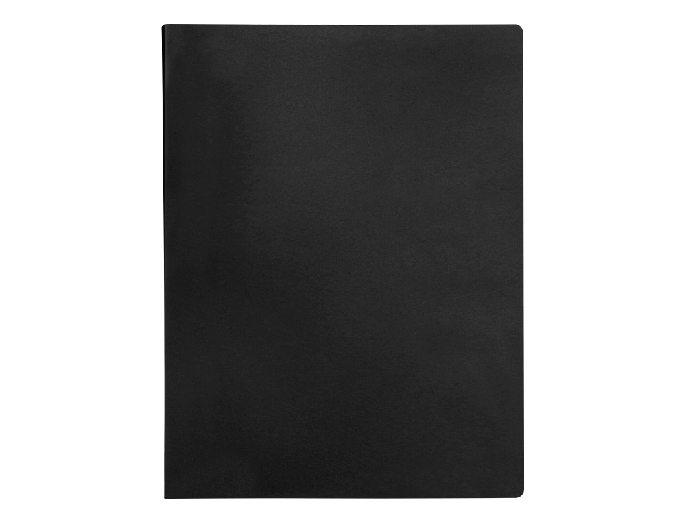 CARPETA LIDERPAPEL ESCAPARATE 60 FUNDAS POLIPROPILENO DIN A4 NEGRO OPACO
