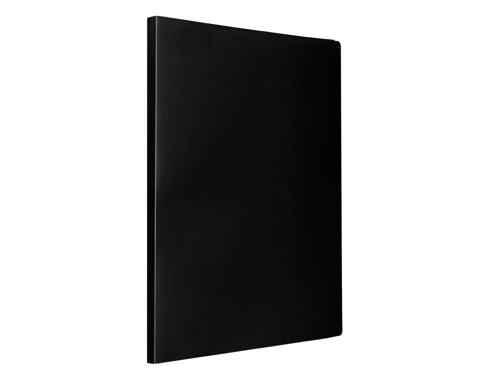 CARPETA LIDERPAPEL ESCAPARATE 60 FUNDAS POLIPROPILENO DIN A4 NEGRO OPACO