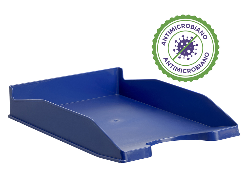 BANDEJA SOBREMESA ARCHIVO 2000 ANTIMICROBIANA SANITIZED PLASTICO AZUL APILABLE 3 POSICIONES PARA FORMATOS DIN