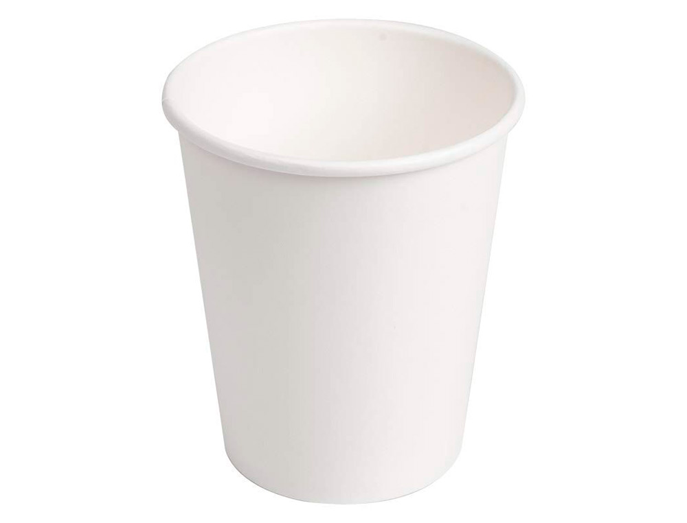 VASO DE CARTON BIODEGRADABLE BLANCO 200 ML PAQUETE DE 50 UNIDADES