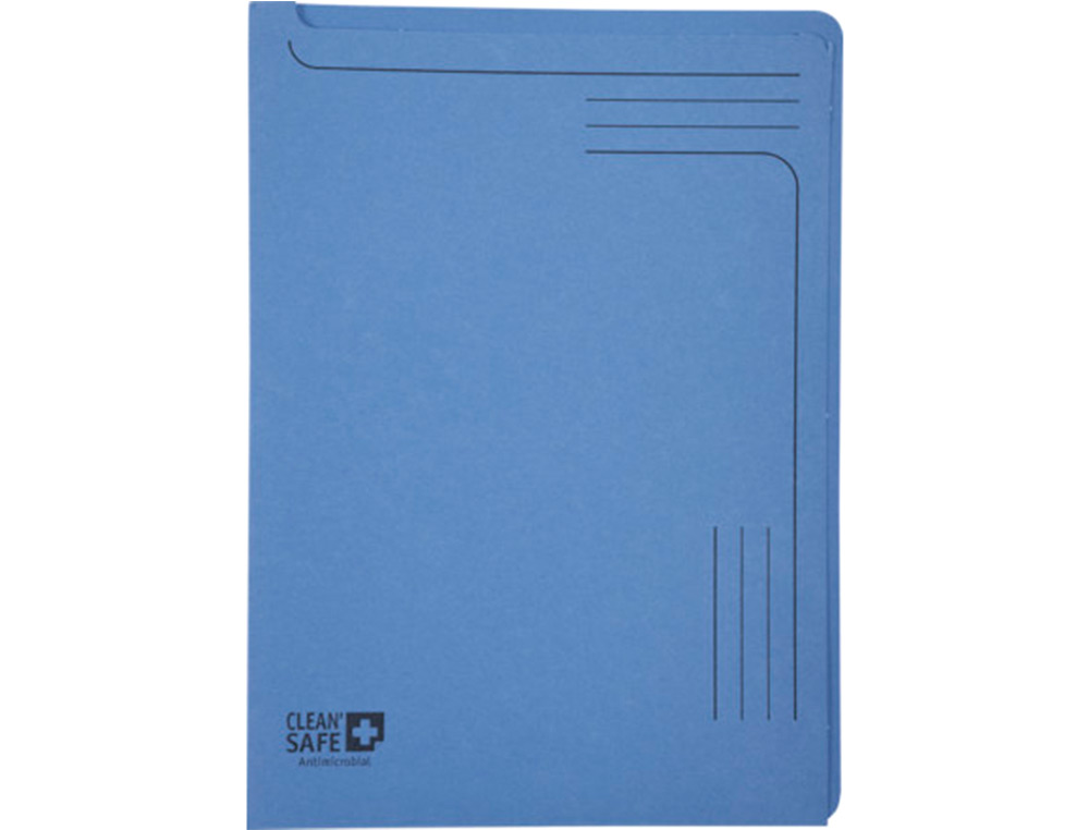 CARPETA DOSSIER UERO EXACOMPTA CLEAN SAFE CARTULINA 400 GR DIN A4 AZUL PAQUETE DE 5 UNIDADES