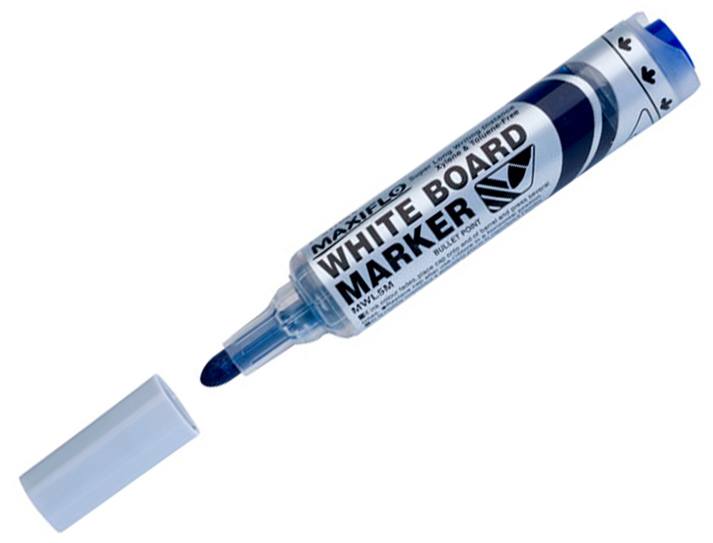 ROTULADOR PENTEL MAXIFLO PARA PIZARRA BLANCA PUNTA REDONDA 2,5-6 MM COLOR AZUL