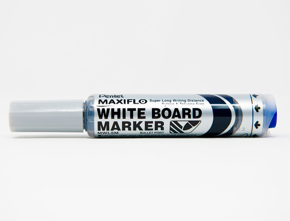 ROTULADOR PENTEL MAXIFLO PARA PIZARRA BLANCA PUNTA REDONDA 2,5-6 MM COLOR AZUL