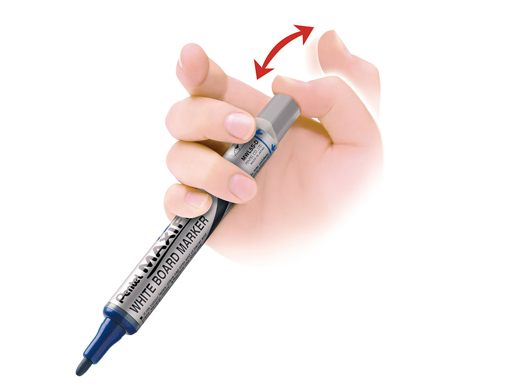 ROTULADOR PENTEL MAXIFLO PARA PIZARRA BLANCA PUNTA REDONDA 2,5-6 MM COLOR AZUL