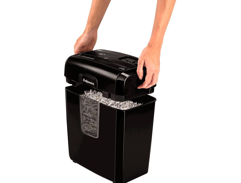 DESTRUCTORA DE DOCUMENTOS FELLOWES LX-25M CAPACIDAD 6H P4 DESTRUYE GRAPAS CLIPS Y TARJETA PAPELERA 11,5 L