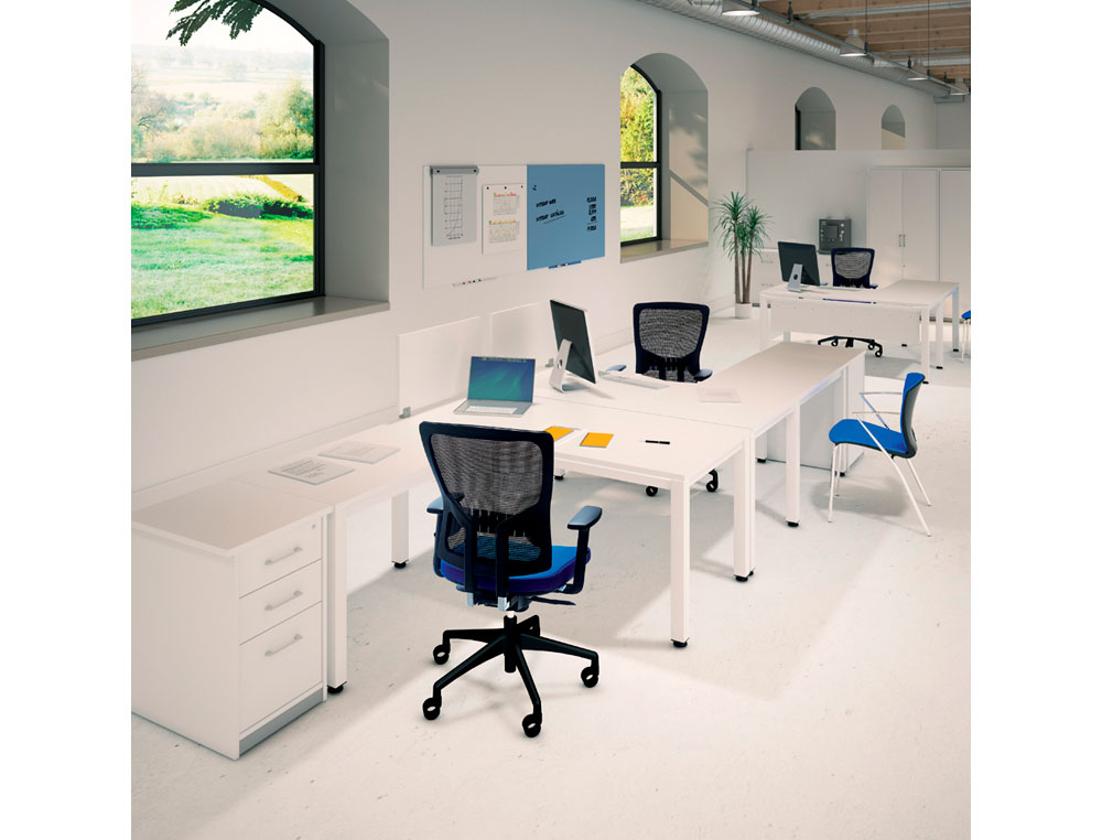 MESA DE OFICINA ROCADA EXECUTIVE 2001AD04 GRIS/BLANCO 140X80 CM