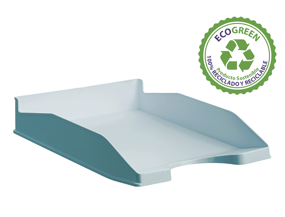 BANDEJA SOBREMESA ARCHIVO 2000 ANTIMICROBIANA PLASTICO APILABLE 3 POSICIONES DIN A4 Y FOLIO AZUL 345X255X60 MM