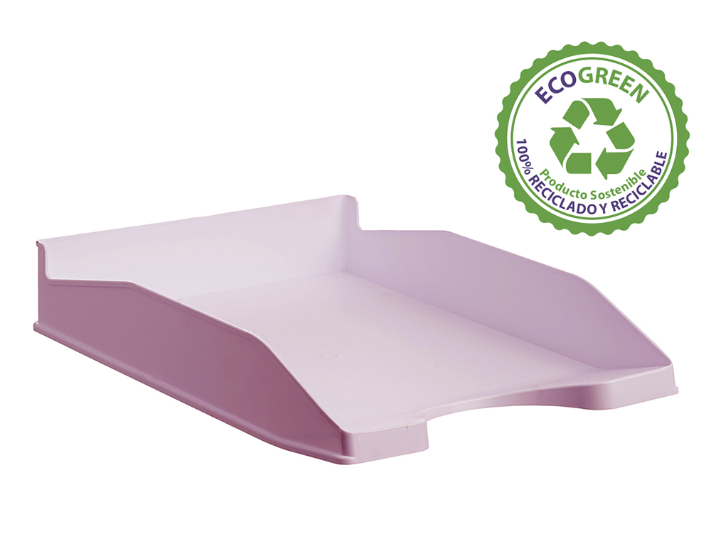 BANDEJA SOBREMESA ARCHIVO 2000 ANTIMICROBIANA PLASTICO APILABLE 3 POSICIONES DIN A4 Y FOLIO ROSA 345X255X60 MM