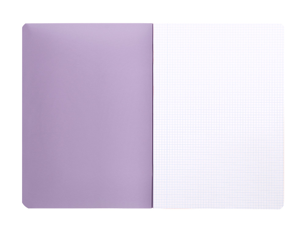 LIBRETA LIDERPAPEL 360 TAPA DE PLASTICO A5 48 HOJAS 90GR CUADRO 5 MM CON DOBLE MARGEN COLORES PASTEL
