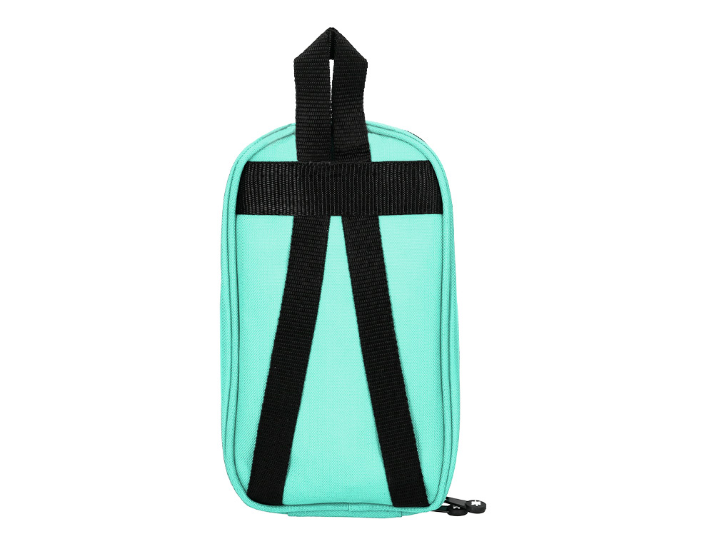 BOLSO ESCOLAR PORTATODO ANTARTIK FORMA DE MOCHILA CON BOLSILLO Y 4 DEPARTAMENTOS COLOR MENTA 230X50X120 MM