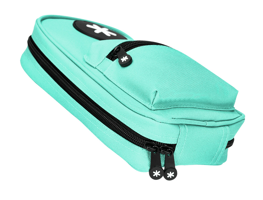 BOLSO ESCOLAR PORTATODO ANTARTIK FORMA DE MOCHILA CON BOLSILLO Y 4 DEPARTAMENTOS COLOR MENTA 230X50X120 MM