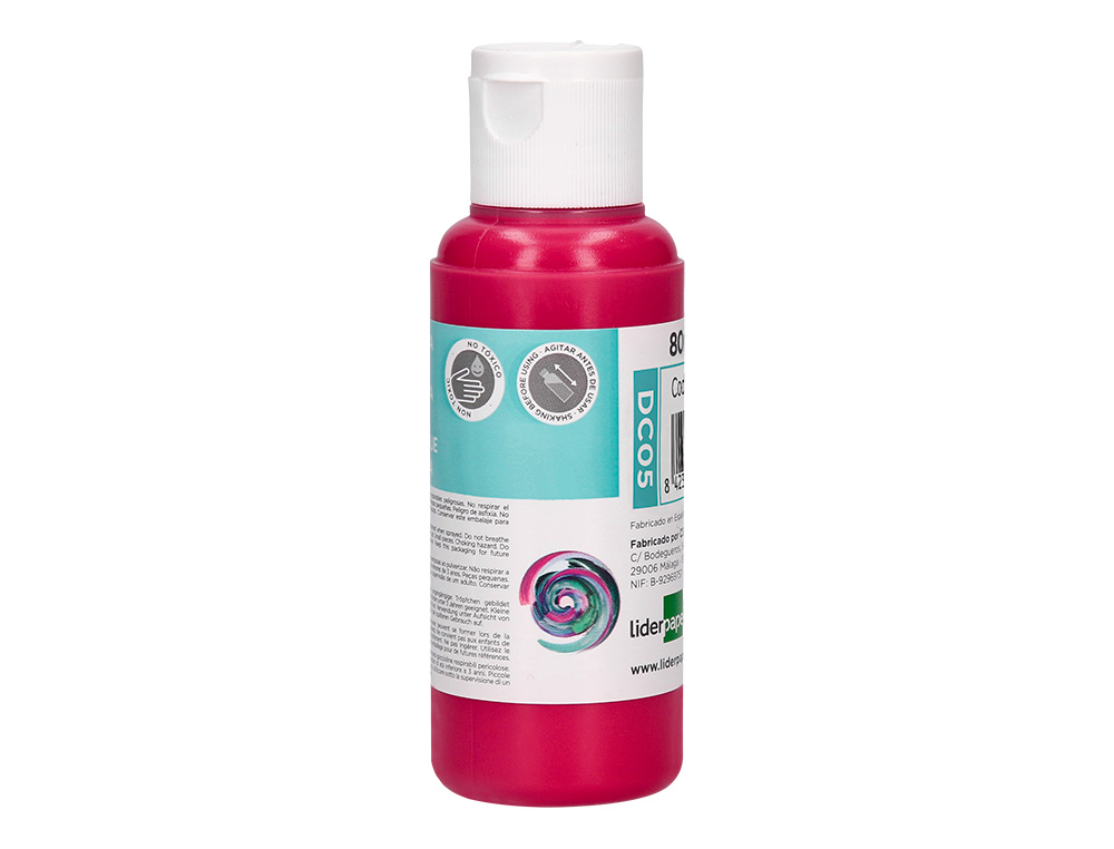 PINTURA ACRILICA LIDERPAPEL BOTE DE 80 ML MAGENTA